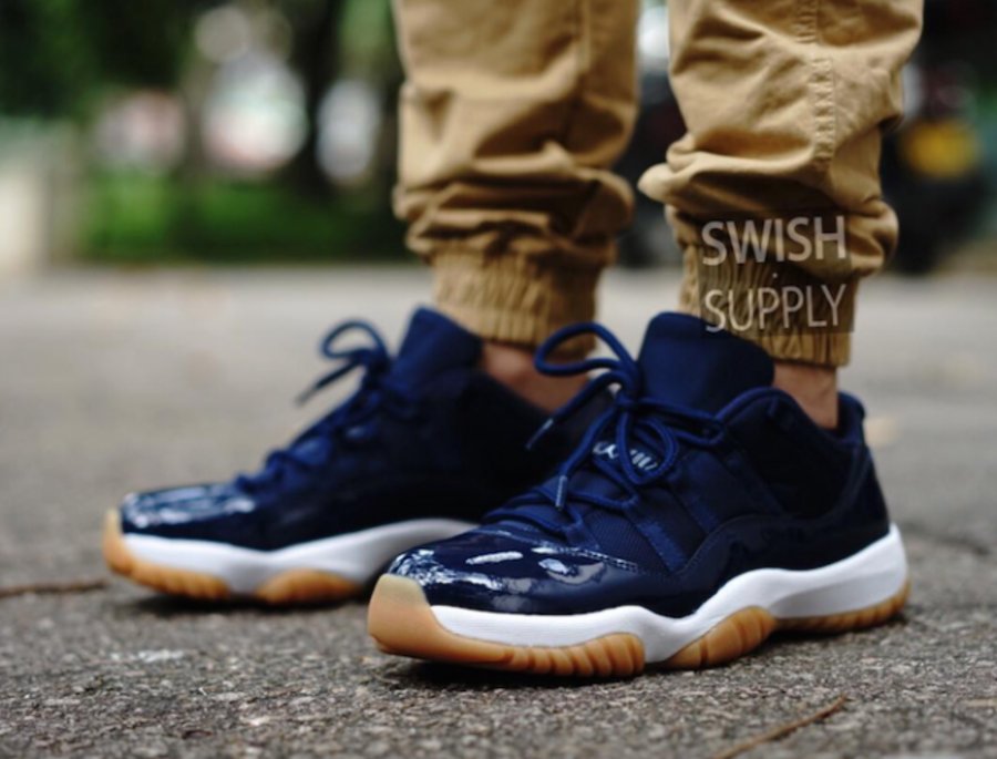 528895-405,AJ11 Low,Air Jordan 528895-405AJ11低帮 Air Jordan 11 Low “Navy” 上脚实拍照出炉！