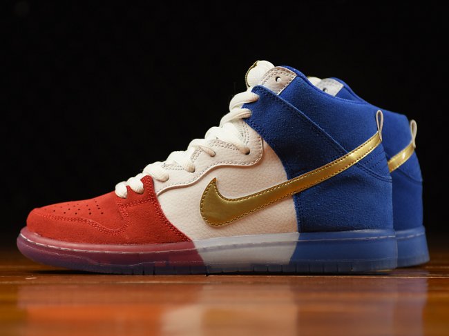 313171-674,Nike SB,Dunk High 313171-674 Nike SB Dunk High Premium “Tricolor” 实物近赏
