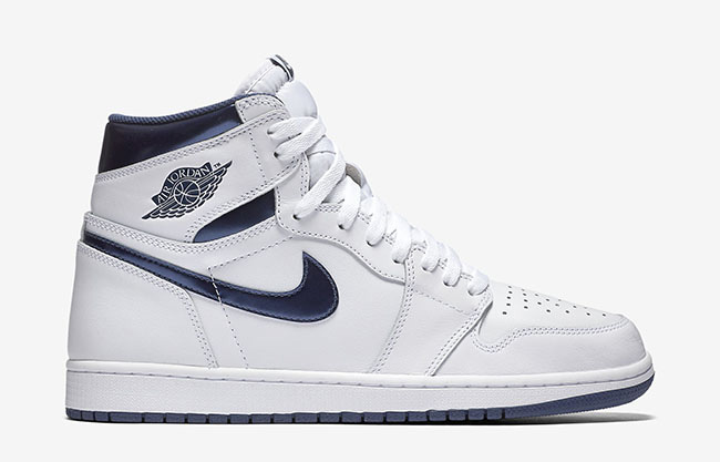 555088-106,AJ1 High OG,Air Jor 555088-106AJ1 浓厚的复古情怀，Air Jordan 1 High OG “Metallic Navy” 官图释出