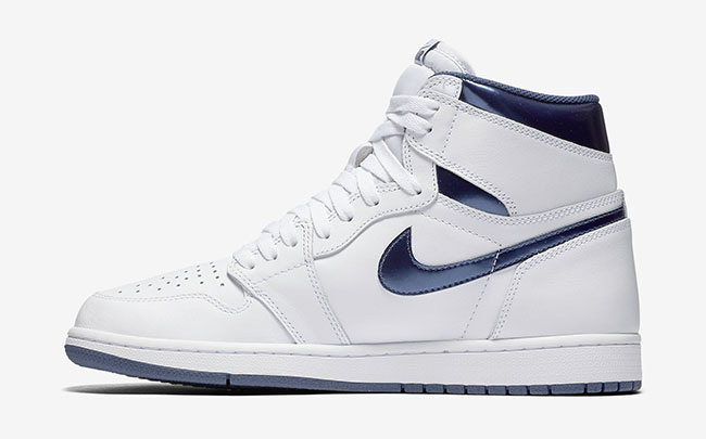 555088-106,AJ1 High OG,Air Jor 555088-106AJ1 浓厚的复古情怀，Air Jordan 1 High OG “Metallic Navy” 官图释出