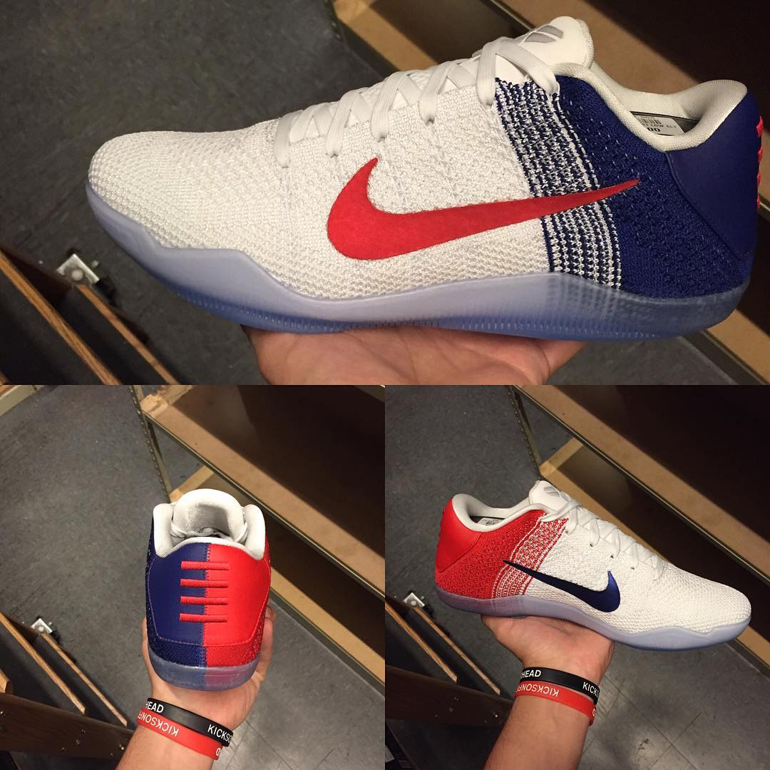 Kobe 11,科比11代,Kobe 11 Elite Lo  Kobe 11 Elite Low 美国独立日配色实物亮相