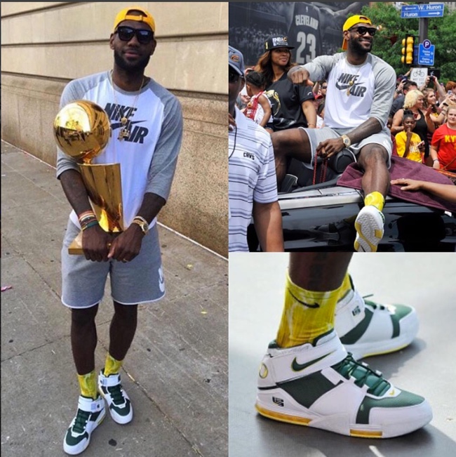 LBJ2,LeBron 2,Nike LBJ2 詹姆斯总冠军游行上脚 Nike LeBron 2 “Oregon” PE