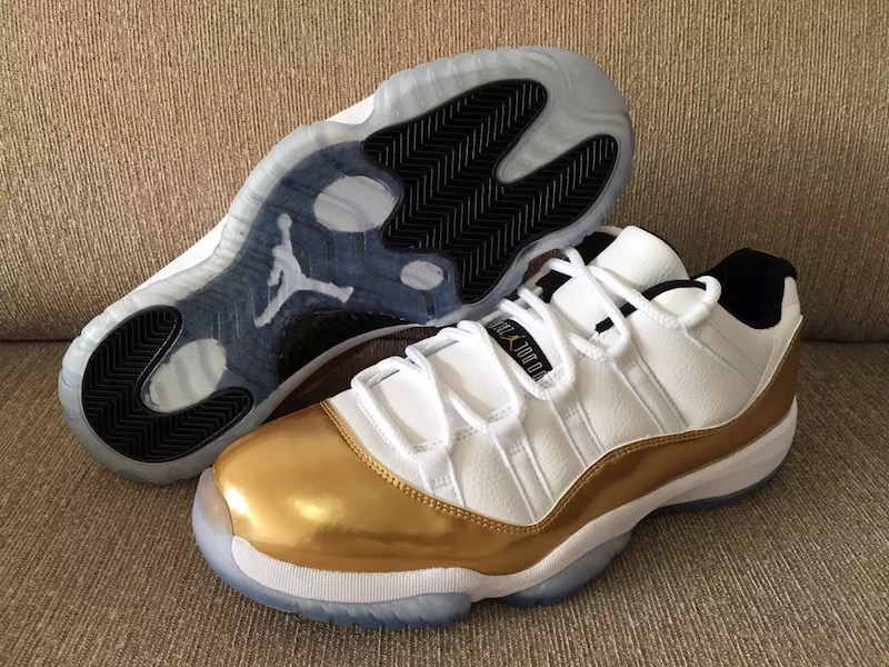 528895-103,AJ11,Air Jordan 11, 528895-103AJ11 白金配色 Air Jordan 11 Low “Gold” 更多清晰实物曝光