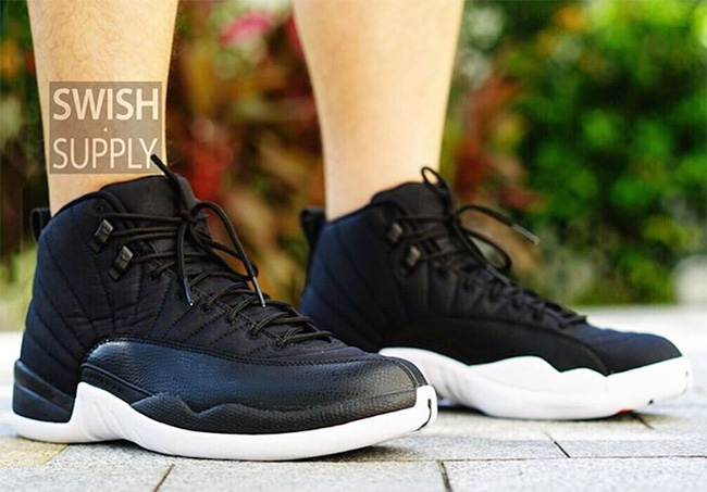 130690-004,AJ12,Air Jordan 12 130690-004AJ12 提前感受 Air Jordan 12 “Black Nylon” 黑尼龙配色上脚实拍