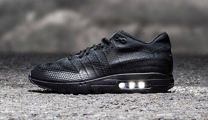Nike,Air Max 1  又轻又酷！Nike Air Max 1 Ultra Flyknit 全黑配色近赏