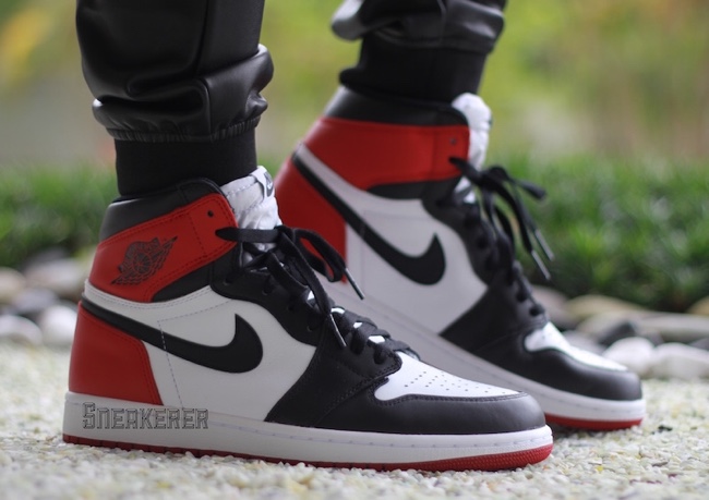 AJ1,黑脚趾, 555088-125  黑脚趾 Air Jordan 1 Retro OG High “Black Toe”上脚实拍