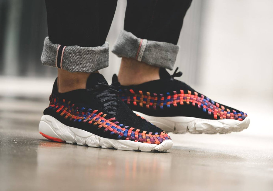 Air Footscape Woven,Nike  Nike Air Footscape Woven NM 黑白彩虹全新上脚