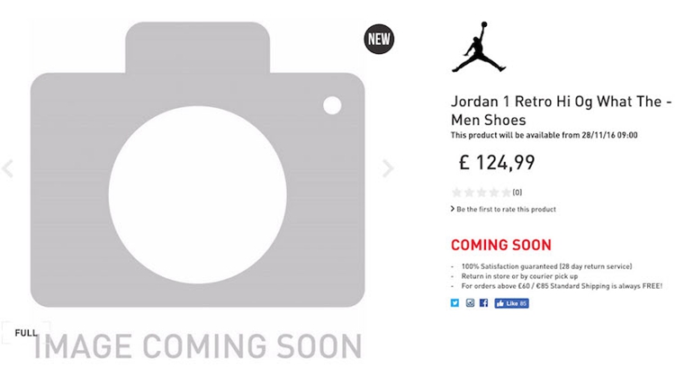 Air Jordan 1,AJ1,What the  又一重磅！“What The” Air Jordan 1 年底发售