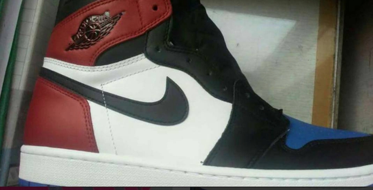 AJ1,Air Jordan 1,555178-010  鸳鸯配色？！Air Jordan 1 “Top 3” 实物首次曝光