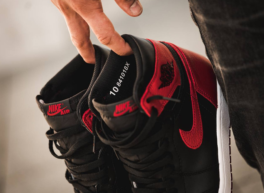 555088-001,AJ1,Air Jordan 1,AJ 555088-001AJ1黑红 黑红禁穿 Air Jordan 1 High “Banned” 上脚实拍来一波！