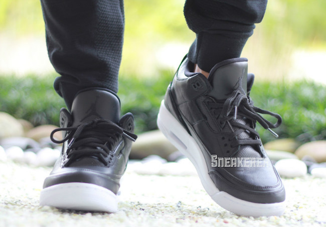 AJ3,Air Jordan 3,136064-020  帅气黑白！Air Jordan 3 “Cyber Monday” 上脚预览