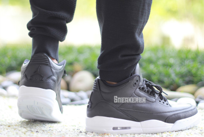 AJ3,Air Jordan 3,136064-020  帅气黑白！Air Jordan 3 “Cyber Monday” 上脚预览