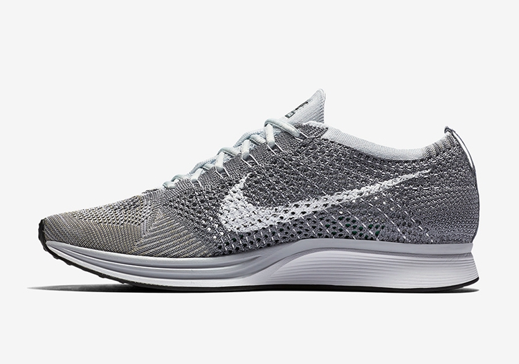 Nike,Flyknit Racer  铂金雪花！Nike Flyknit Racer “Pure Platinum” 华贵登场