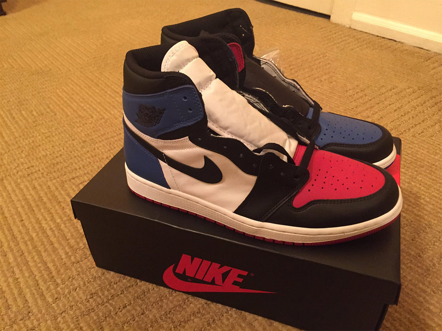 555088-026,AJ1,Air Jordan 1 555088-026AJ1 蓝红鸳鸯！Air Jordan 1 OG High “Top 3” 新图释出