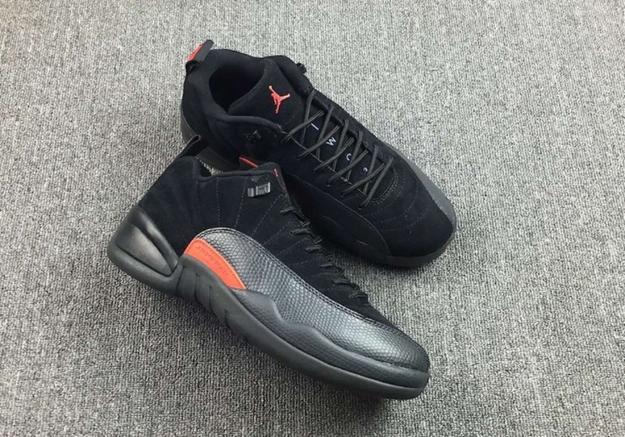 AJ12,Air Jordan 12 Low,Black O  黑色磨砂皮！Air Jordan 12 Low “Black Olive” 全貌曝光