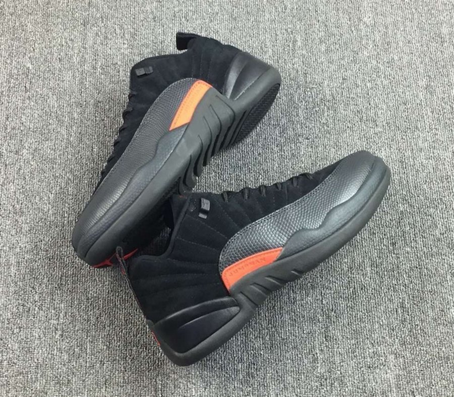 AJ12,Air Jordan 12 Low,Black O  黑色磨砂皮！Air Jordan 12 Low “Black Olive” 全貌曝光
