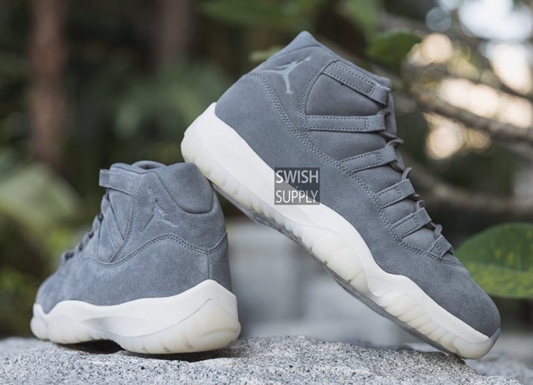 AJ11,Air Jordan 11,914433-003  上脚效果出众！Air Jordan 11 PRM “Grey Suede” 实物美图近赏