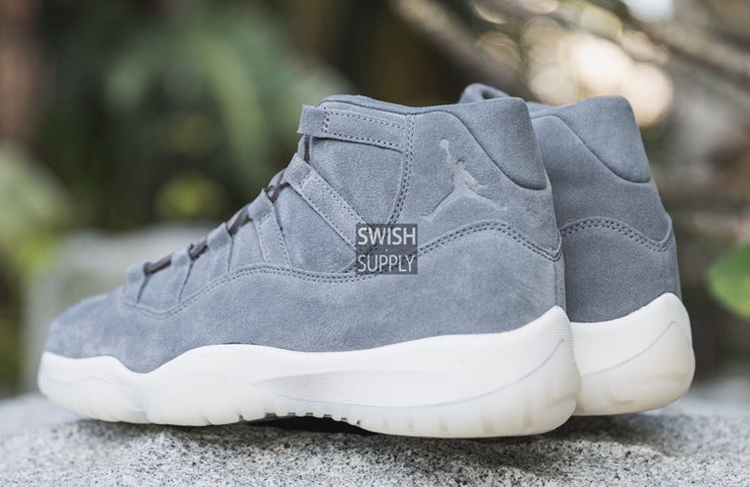 AJ11,Air Jordan 11,914433-003  上脚效果出众！Air Jordan 11 PRM “Grey Suede” 实物美图近赏