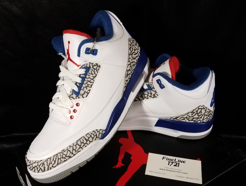 AJ3,Air Jordan 3,854262-106  实物图近赏！Air Jordan 3 OG “True Blue” 即将发售