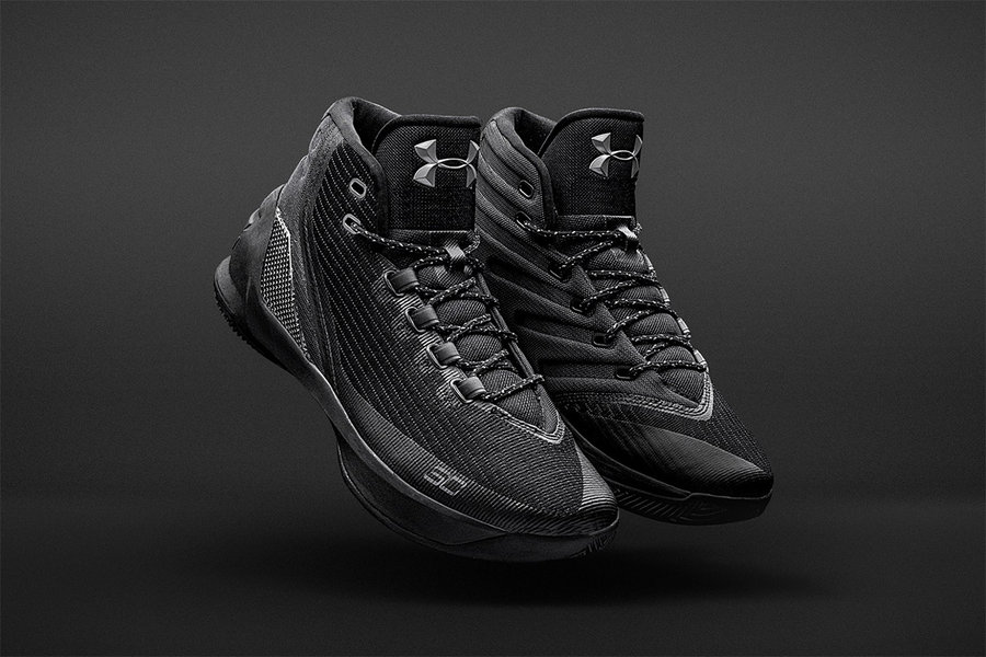 Curry 3,Under Armour  黑魂风降临！Under Armour Curry 3 “Trifecta Black” 即将发售