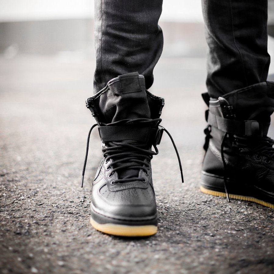 AF1,SFAF1,864024-001  暗黑军事！Nike SF-AF 1 “Black/Gum” 来袭！