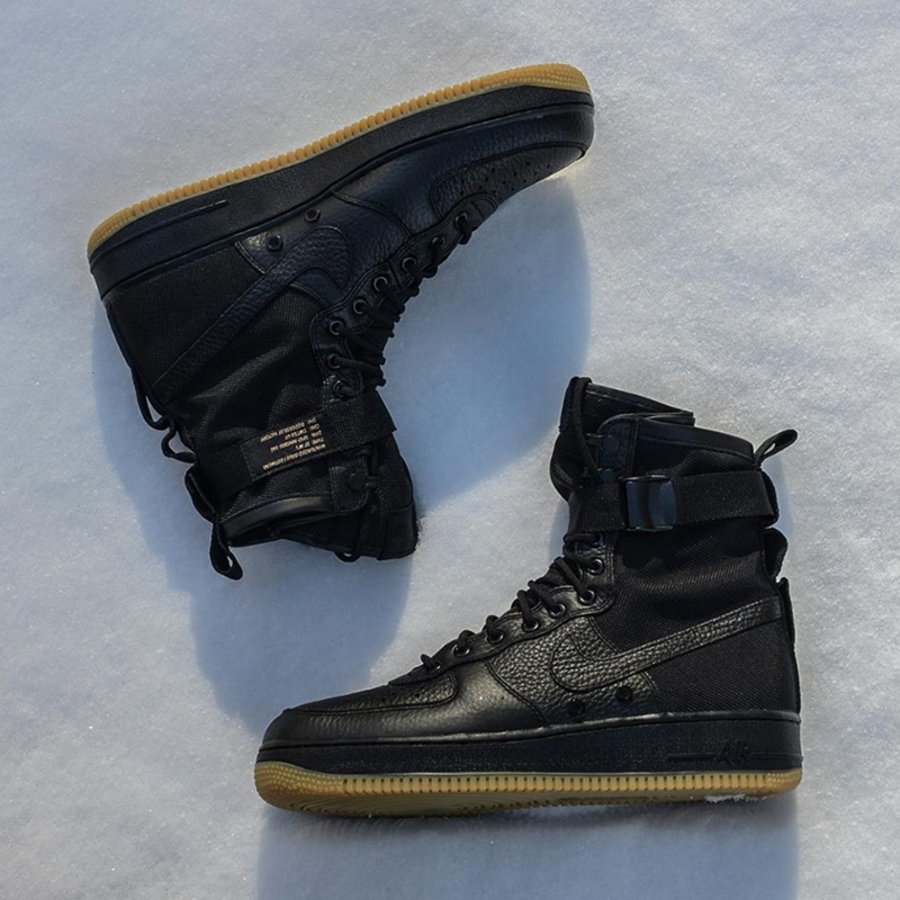 Nike,SF-AF 1,864024-001  暗黑+军事！这双 SF-AF 1 “Black/Gum” 将于下周登场