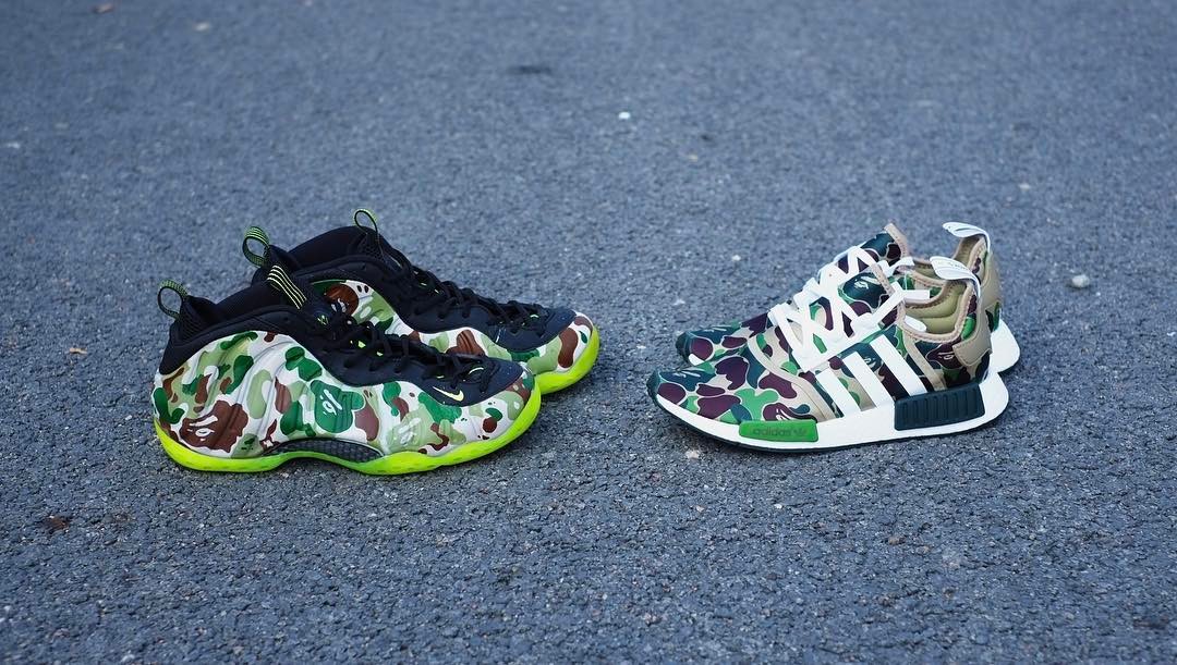 Nike,Air Foamposite One  三双 BAPE x Air Foamposite One，美到让你难以抗拒！