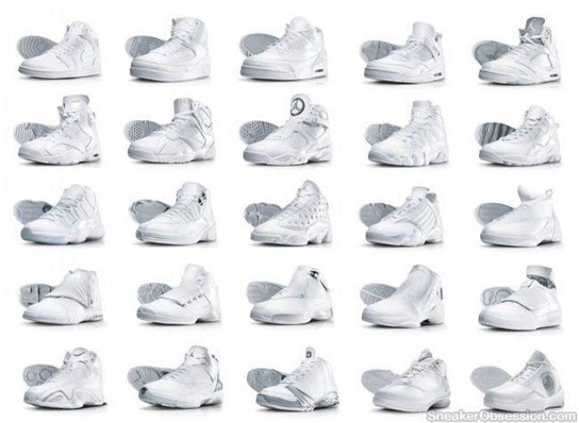AJ5,Air Jordan 5  又一纯白 Air Jordan 实物曝光！白色军团有可能将于今年回归！