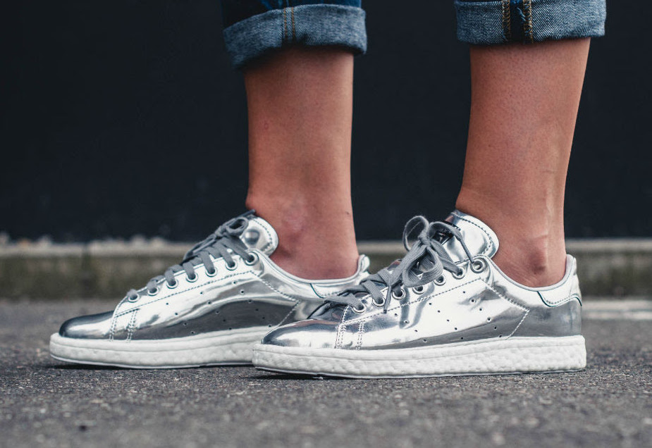 adidas,Stan Smith Boost  银色金属风暴！Stan Smith Boost “Metallic Silver” 实物上脚