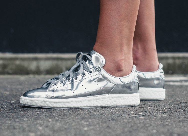 adidas,Stan Smith Boost  银色金属风暴！Stan Smith Boost “Metallic Silver” 实物上脚
