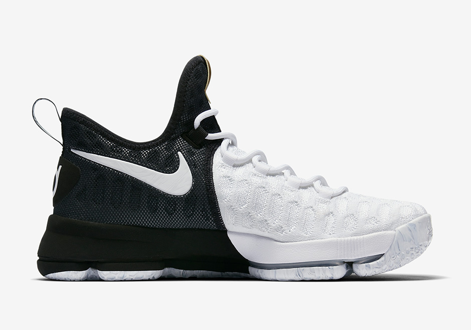 Nike, KD9,843392-100  脚踩黑白两道！Nike KD9 “BHM” 官图释出！