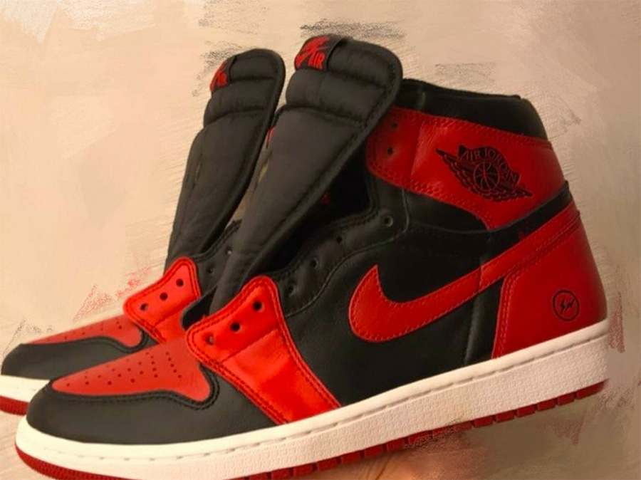 AJ1,Air Jordan 1 AJ1 黑红配色 fragment x Air Jordan 1 完整实物曝光