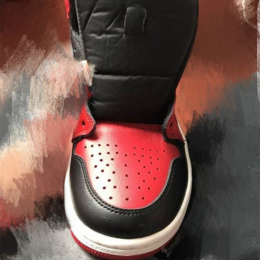 AJ1,Air Jordan 1 AJ1 黑红配色 fragment x Air Jordan 1 完整实物曝光