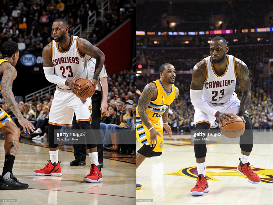 LBJ14,LeBron 14 LBJ14 红色系登场，詹姆斯上脚全新 LeBron 14 PE