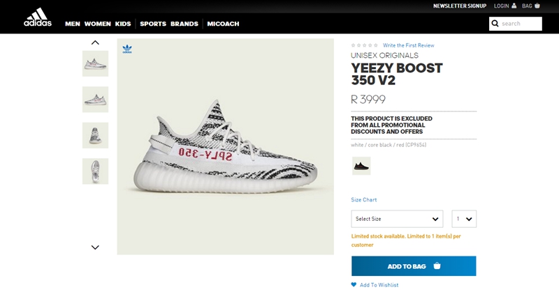 adidas,Yeezy Boost 350 V2,Zebr  白斑马 Yeezy 小编已加入购物车，如何结账？在线等