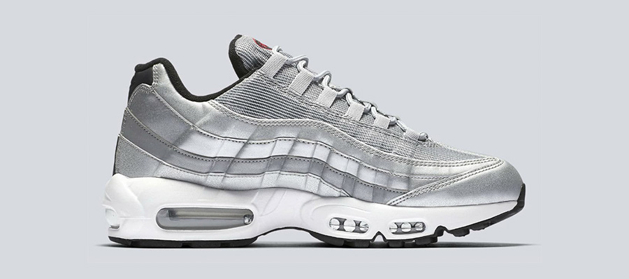 918359-001,Air Max 95,Nike 918359-001 又一双银子弹！Nike Air Max 95 PRM “Silver Bullet” 即将发售