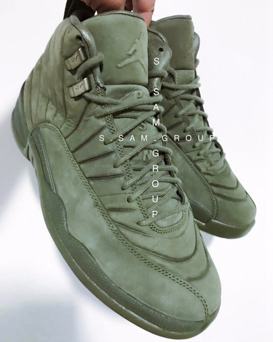 PSNY,Air Jordan 12,AJ12  PSNY 全新配色曝光！橄榄绿注入 Air Jordan 12 鞋型