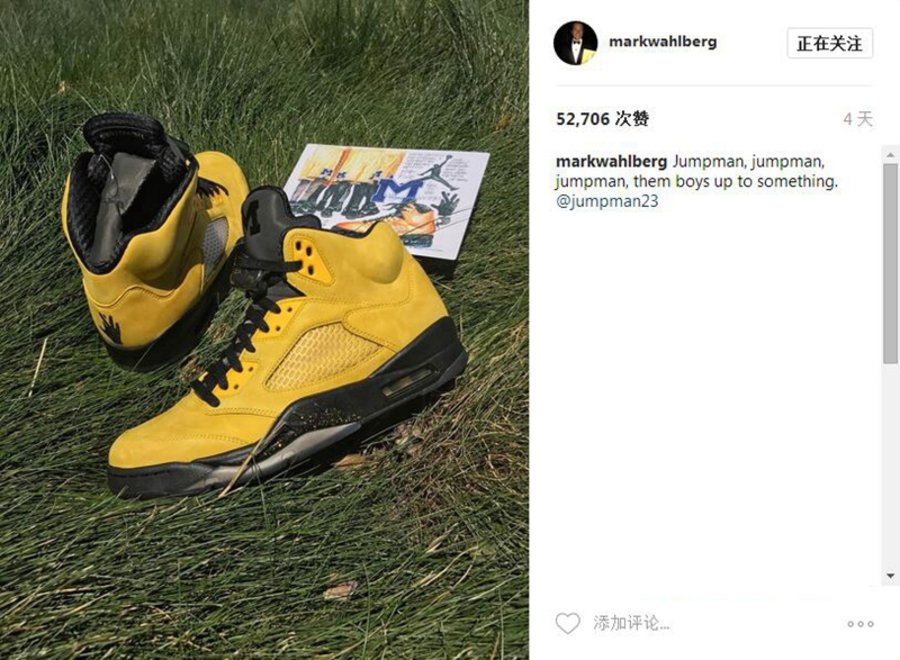 Air Jordan 5 SP,AJ5,CQ9541-704  DJ Khaled 与 MArk Wahlberg 收藏的天价 AJ5，明年有望市售？