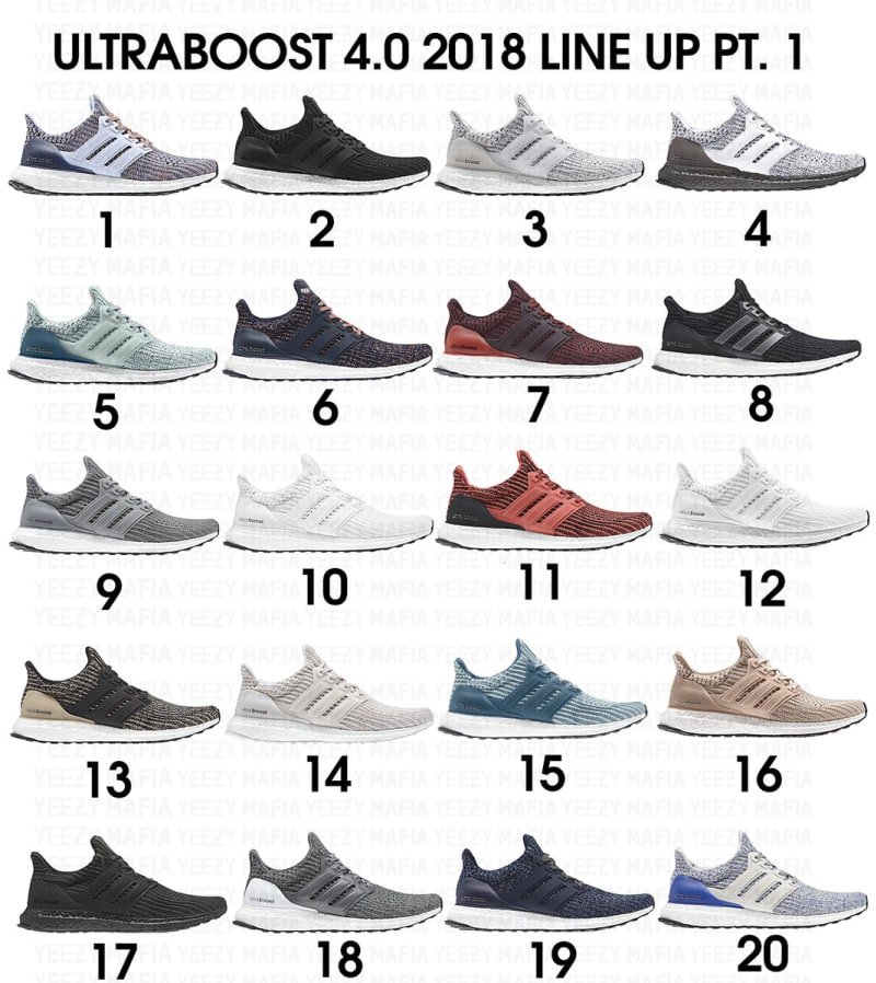 Ultra Boost 4.0,adidas  一口气曝光 20 双！Ultra Boost 或将迎来 4.0 时代！