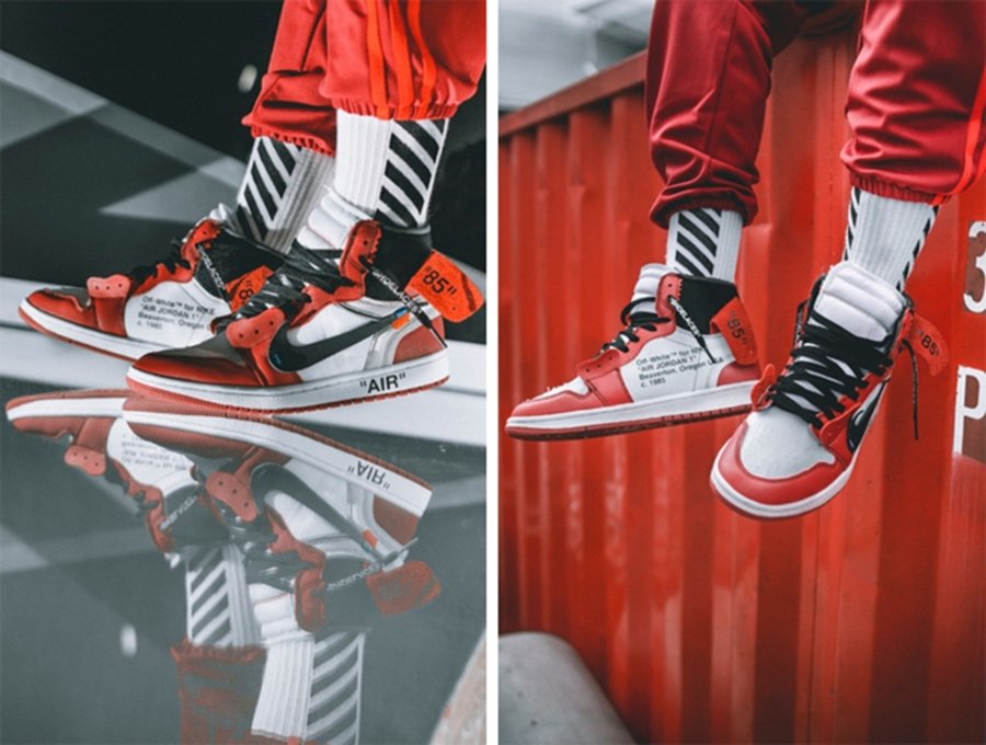 OFF-WHITE,Air Jordan 1,AJ1,AA3  超多细节设计！来看看 OFF-WHITE x AJ1 上脚效果如何？