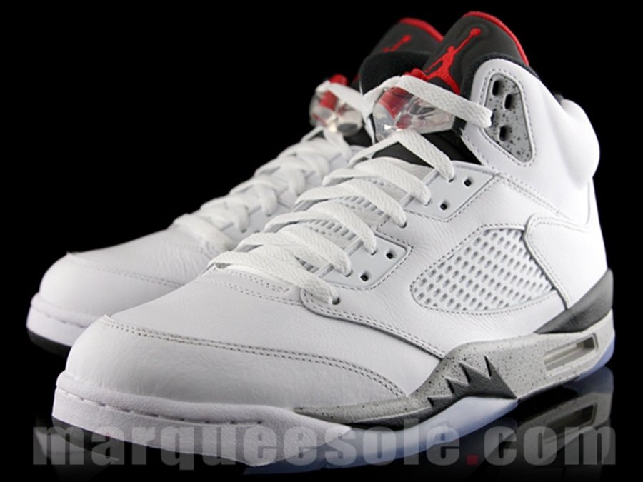 Air Jordan 5,AJ5,White Cement,  熟悉的装扮！白水泥 AJ5 “White Cement” 实物图片曝光
