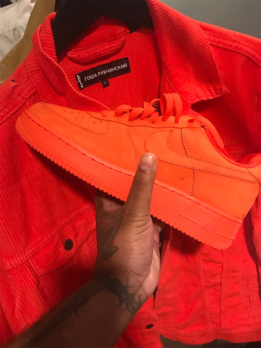 AF1,Air Force 1,Nike AF1 橙红全覆盖！这会是下一双 VLONE x Air Force 1 吗？
