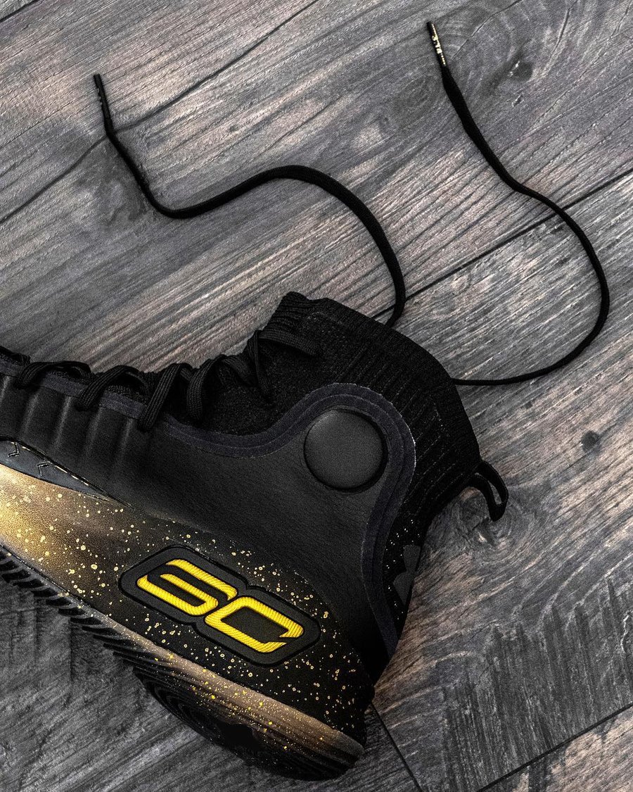 Under Armour,Curry 4  奢华质感！Under Armour Curry 4 黑金配色细节图片！