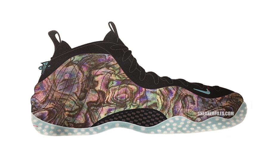 Nike,Air Foamposite one,575420  将鲍鱼穿在脚上？Air Foamposite One “Abalone” 全新设计曝光