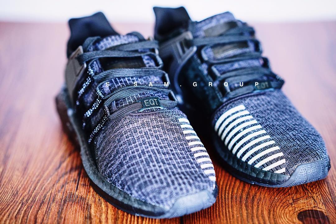 EQT 93/17 Boost,EQT,adidas  黑色中底！EQT 93/17 Boost “Triple Black” 实物新图