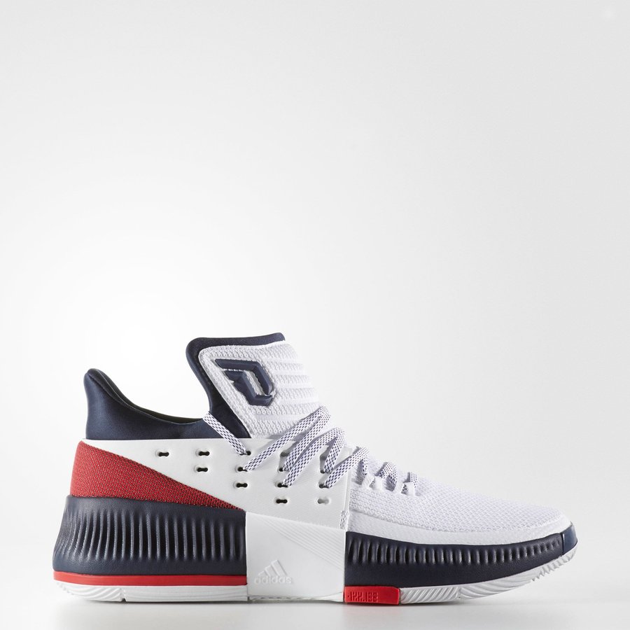 adidas,Dame 3,BY3762  USA 经典三色来袭！利拉德 Dame 3 独立日配色现已发售！