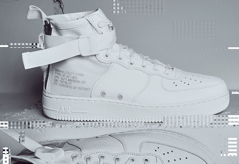 Nike,Nike SF-AF1 Mid  纯白鞋身＋后跟拉链！Nike SF-AF1 Mid 细节欣赏