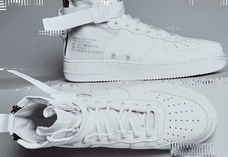 Nike,Nike SF-AF1 Mid  纯白鞋身＋后跟拉链！Nike SF-AF1 Mid 细节欣赏