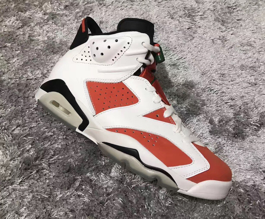 AJ6,Air Jordan 6,384664-145   极似胭脂红！Air Jordan 6 “Gatorade” 实物曝光！