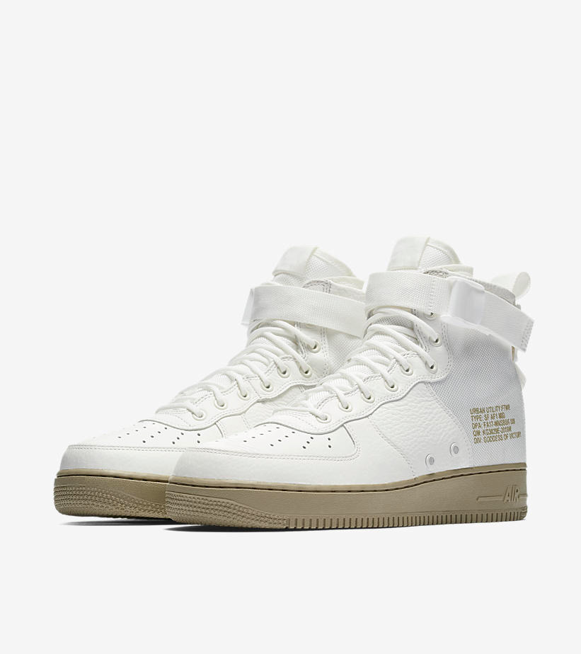 917753-101,AF1,Air Force 1,Nik 917753-101 更白的鞋身！Nike SF-AF1 Mid “Ivory” 即将发售